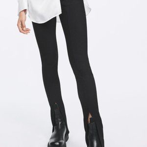 ZARA SLIT RIBBED LEGGINGS